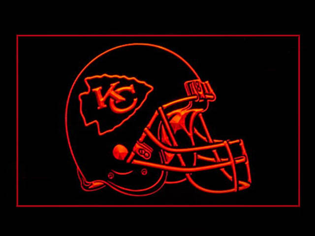 Kansas City Chiefs Helmet Display Led Light Sign